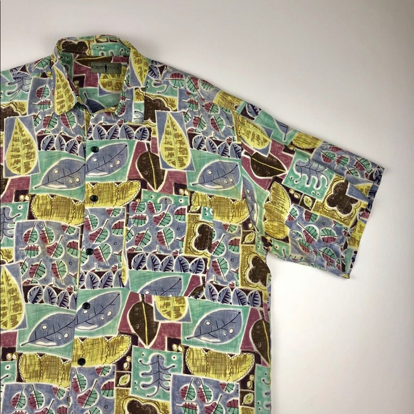 Robert Stock | Shirts | Robert Stock Button Down Shirt 0 Silk Floral Xl